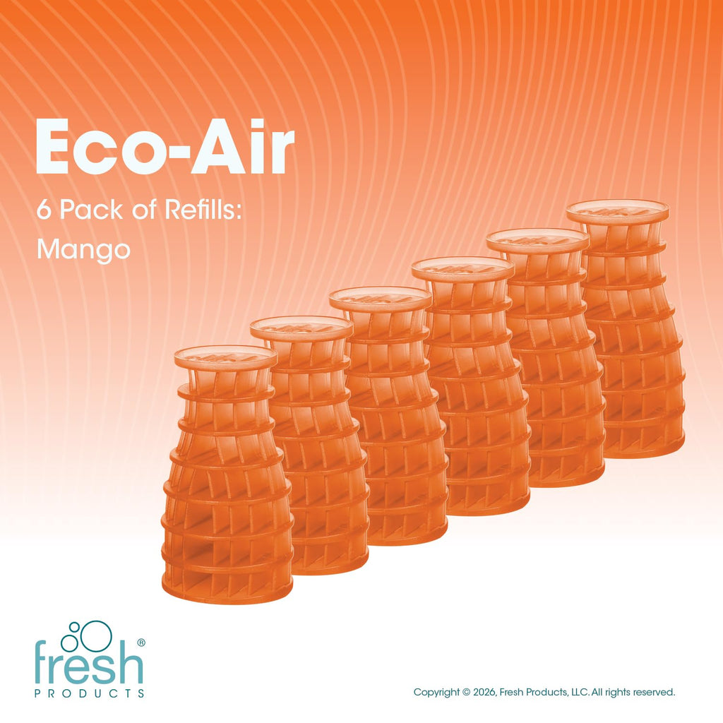 Fresh Products Eco Air Freshener Refill Solid Dry, Mango, 6 Pack