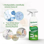 Flycleanse Oil stain remover, grease remover, kitchencleaner, range hood cleaner, heavy-duty oil stain remover