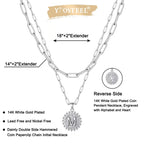 Yoosteel Gifts for Women Initial Necklace, Letter M Paperclip Necklace