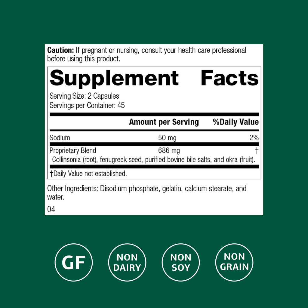 Standard Process Fen-Cho - Digestive & Gut Health Supplement - Gluten-Free, Non-Dairy & -Soy - 90 Capsules (45 Servings)