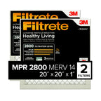 Filtrete 20x20x1 Air Filter, MERV 14, MPR 2800, 2 HVAC Filters