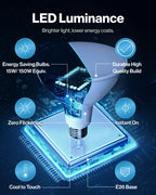 Sunco Outdoor Flood Light Bulbs, PAR38 LED Flood Lights Waterproof, 1800 LM, 15W (150W Equivalent), 5000K Daylight, Dimmable, E26 Base, Wet Rated, for Porch Landscape Driveway Garage Yard, UL 2 Pack.