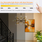 TJOY G25 Edison Globe Light Bulbs, LED Vanity Light Bulb for Bathroom, 60W Equivalent, 2700K Warm White, 500 Lumens, 5.5W, Dimmable, Clear Vintage Filament Globe, E26 Base, for Chandelier, 6 Pack