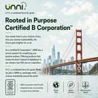UNNI Compostable Trash Bags, 8 Gallon / 30 Liter, 50 Count, Extra Thick 0.85 mil Medium Kitchen Food Scrap Bin Liners, Certified by BPI, CMA & OK compost HOME, Meets the ASTM D6400 Standard
