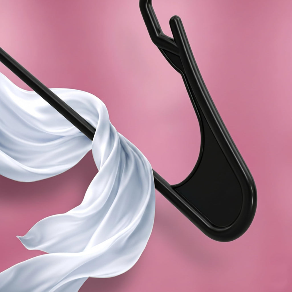 Utopia Home Plastic Hangers 50 Pack – Space Saving Clothes Hanger Black
