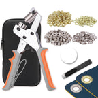 ZAPSIFOU Grommet Tool Kit with 300 Sets 3/8 Inch Grommets, Heavy Duty Grommet Kit with Storage Bag, Grommets Pucher with Hole Punch and Eyelets, Eyelet Pliers Kit for Tarp, Fabric, Banner, Canvas