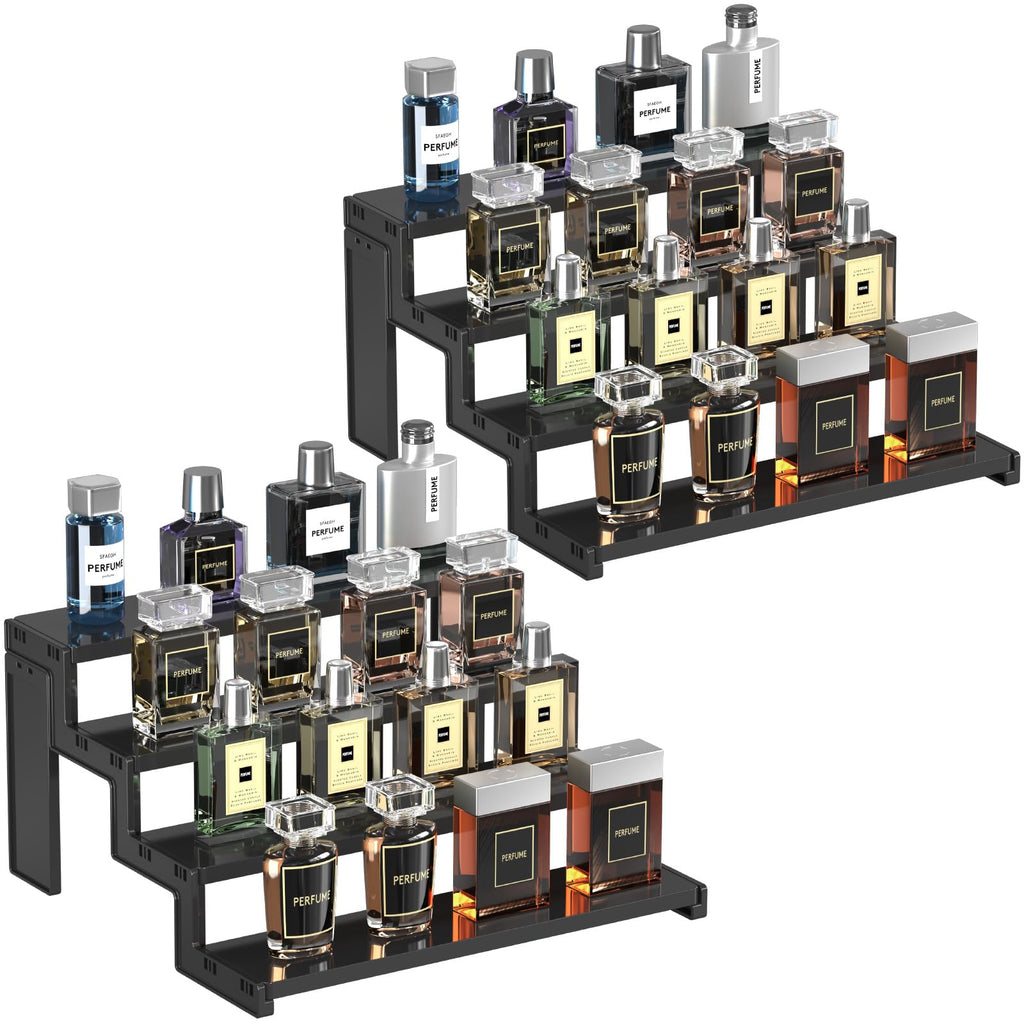 Lifewit 12″ Spice Rack, Perfume Cologne Stand, Tool-Free Assembly, 2 Pcs