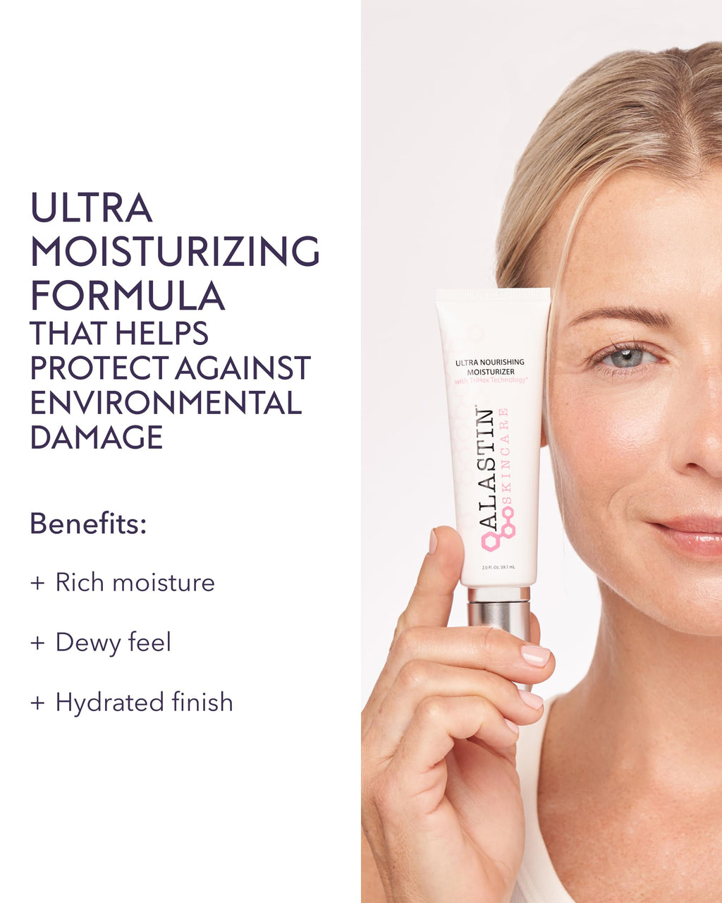 ALASTIN Skincare Ultra Nourishing Face Moisturizer Cream (2 oz) | Daily Hydrating Lotion For Dry Skin | Supports New Collagen & Elastin Production