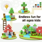 150PCS Magnetic Blocks-Build Mine Magnet World Forest Edition Kids Games for Boys&Girls Age 3-5 4-8 6-8, Magnetic Sensory STEM Toys Tiles for Toddlers Gifts for 3+ Years Old Ideal Construction Toys