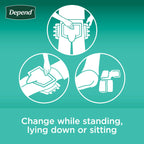 Depend Adult Diapers with Tabs, Incontinence Protection with Tabs, Unisex, Large (35–49" Waist, over 170 lbs), Maximum Absorbency, 48 Count (3 Packs of 16)