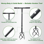 Hand Tiller Garden Tool 3 Ft Garden Claw Hand Tool Sturdy Garden Hand Tiller for Gardening Labor Saving Twist Tiller for Soil Tillage, Weed Control Lawn Aeration