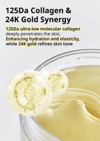 SNP 125Da Collagen + 24K Gold Perfection Eye Patch | Nourishing Under Eye Patches for Wrinkles and Dark Spots | Under Masks for Puffy Eyes and Dark Circles | Korean Collagen Skincare | 60 Patches