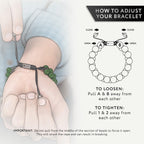 Jade Bracelet for Men – Premium Artisan Handcrafted Authentic Dark Green Jade Bracelet – 8MM Beaded Stone Mens Jade Bracelets (Morocco)