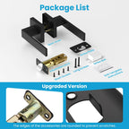 Estmoon 1 Pack Passage Door Handle Matte Black Door Lever, Interior Door Knob Square Heavy Duty Non-Locking Handlesets Hall Closet Handle, Reversible for Right & Left Sided Doors