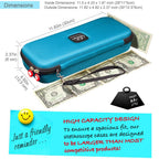 PROHAPI Hard Stethoscope Case, Large Stethoscope Carrying Case with ID Slot, Compatible with 3M Littmann/ADC/Omron/MDF Stethoscope Includes Mesh Pocket for Nurse Accessories (Turquoise)