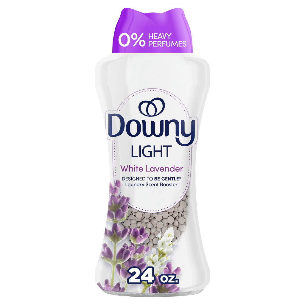 Downy Light Laundry Scent Booster Beads, White Lavender Scent, 24.0 oz, in-Wash Fabric Beads Designed to Be Gentle with a Light Boost of Scent, No Heavy Perfumes