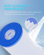 AQUALTRA Spa Filter Compatible with PRB35-IN, C-4335, FC-2385, Dynamic Series 03FIL1300, Waterway 35, Guardian 409-219, 5" x 9 1/4" Drop in Hot Tub Filter 2 Pack (White)