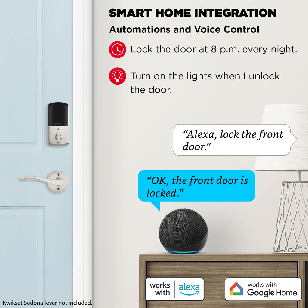 Kwikset Halo Wi-Fi Smart Lock, Keyless Entry Door Deadbolt, Geofence Auto-Unlock, Grade AAA Certified, No Hub Required Easy Install, Satin Nickel Lifetime Finish Warranty, Backlit Keypad
