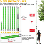 30 Feet Tree Pole Pruner Manual Branches Trimmer Tree Branch Garden Tools Loppers Hand Pole Saws Extendable Height