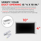 KHEOED Built-in Register Booster Fan with Cover for Air Heat Vent with Fan,Fits 4"x10" Duct/Ceiling/Floor Vents, Improves AC & Heating/Cooling,Quiet 10-Speed Household/Bedroom Ventilation,smart,Bronze