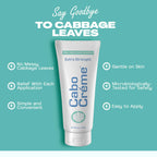 CaboCréme Extra Strength Cabbage Breast Cream - 2X Strength for Engorgement Relief and Breastfeeding Weaning Support - Dry Up Breast Milk - OB-GYN Created & Breastfeeding Mother-Approved - 2 oz