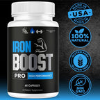Iron Boost Pro Capsules - Official Iron Boost Pro Advanced Supplement Support - Maximum Strength, Natural IronBoost Pro for Overall Health & Wellness Reviews, 60 Capsules for 1 Month