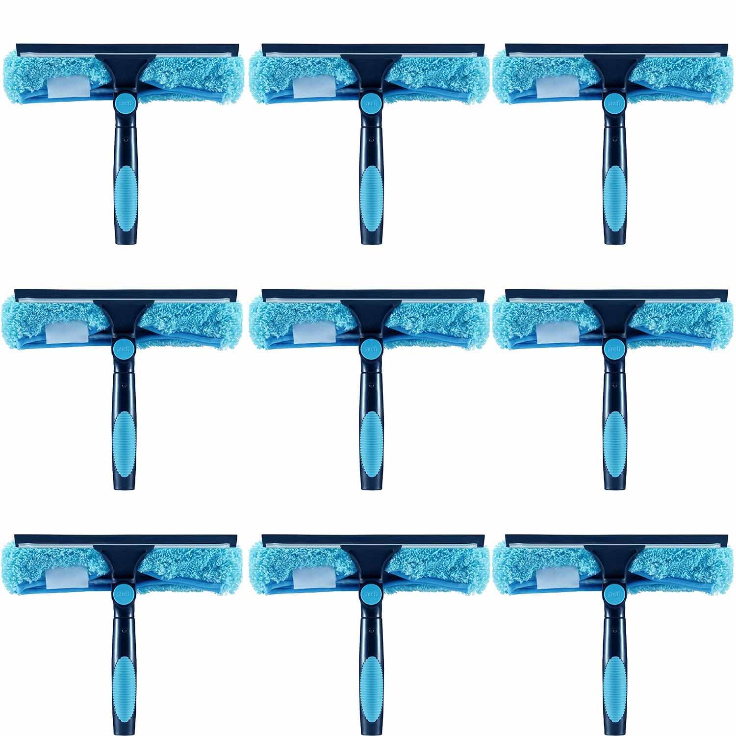 Hicavar 11" Window Squeegee and Microfiber Scrubber 2-in-1 Combo Cleaning Tools (Attachement Only) (9)
