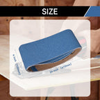 Aolabela 4x24 Inch Sanding Belts 18 Pcs 6 Grits Sizes (3 Each of 60/80/120/150/240/400 Grits) Heavy Duty Belt Sander Zirconia Belt Sander Paper for Wood, Metal, Stainless Steel, Cars, and Furniture