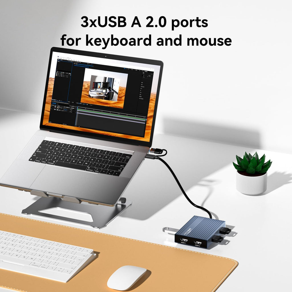 ACASIS USB C to Dual HDMI DisplayLink Adapter, 4K@60Hz, 2 HDMI & 3 USB-A Ports, 100W PD Charging, USB C DisplayLink Docking Station for Mac M1/M2/M3/Windows,USB A/C to Dual Monitor Adapter