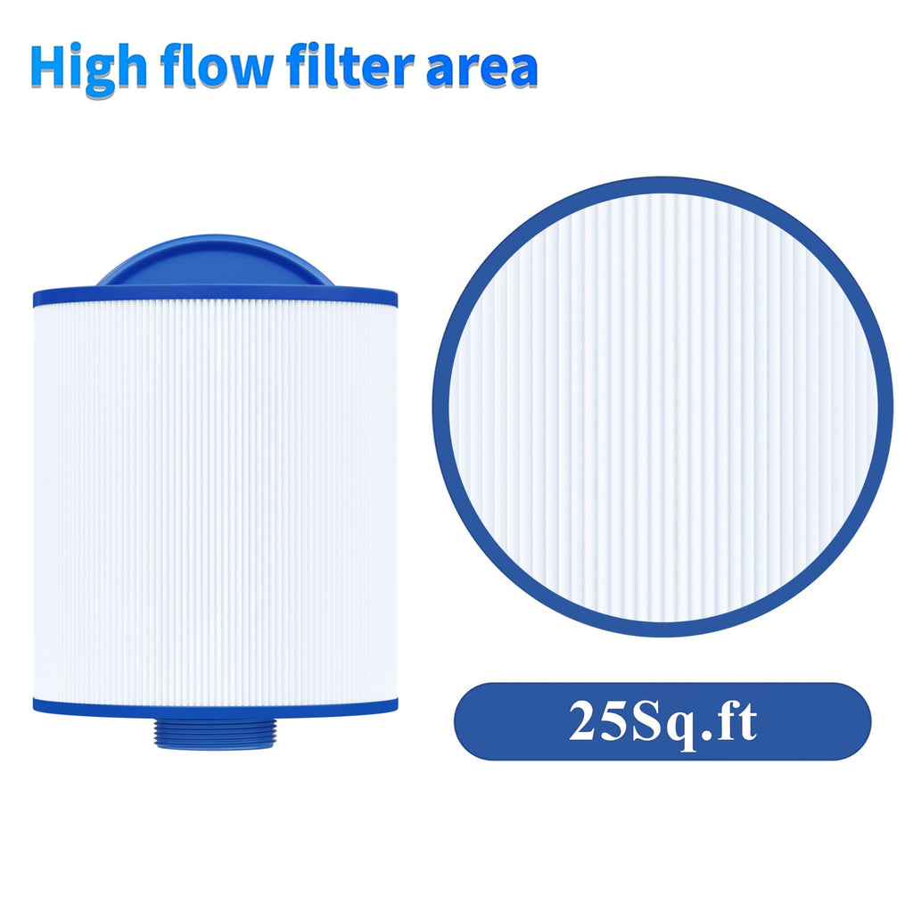 Cryspool® 05014 Filter Compatible with 5CH-25, PMAX25P4, PTL20W-SV-P4, 108868, SD-00798, 25 Sq. Ft Spa Filter Cartridge, 2 Pack