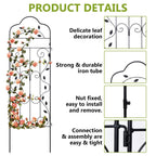 hogardeck 4 Packs 60 * 18 inch Metal Garden Trellis for Climbing Plants Outdoor,Heavy Duty,Black Coating Rustproof Trellis for Rose, Vegetable, Flowers, Expandable,Perfect for Training Climbing Plants