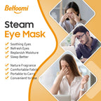 BeHoomi 20Packs Steam Eye Mask, Heated Eye Mask Warm Compress for Eyes, Disposable Self Heating Steam Mask for Home, Sleep, Spa, Travel Essentials & Relaxation Gifts, Valentine's Day Gifts (Orange)