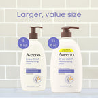 Aveeno Stress Relief Moisturizing Body Lotion with Prebiotic Oat & Lavender Scent for Sensitive Skin, Calms & Relaxes with 48 Hour Hydration, Fast Absorbing & Non-Greasy, 33 fl. oz