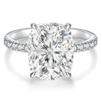 AVECON 5CT Elongated Cushion Cut Engagement Ring for Women, Travel Gift, 6