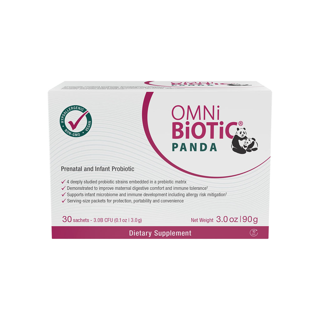 OMNi BiOTiC Panda - Probiotic for Mom and Baby - Prenatal and Infant Probiotic – Gut Health & Immune System Support – Vegan and Hypoallergenic - Non-GMO (1 Pack)
