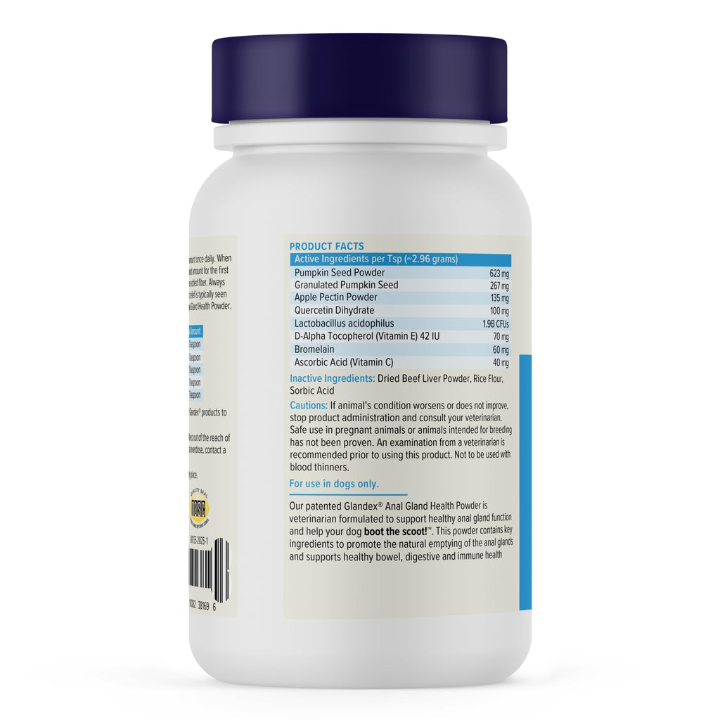 Vetnique Glandex for Dogs Anal Glands Supplement Powder Digestive Health with Fiber, Pumpkin, Digestive Enzymes & Dog Probiotics - Boot the Scoot (2.5oz Powder, Beef Liver)