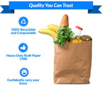 Reli. Paper Grocery Bags (125 Pcs Bulk) (12x7x17) 70 Lbs Basis, Extra Heavy Duty | Brown Paper Bag, Large Grocery Kraft Sacks -Takeout, Restaurant, Retail, Shopping