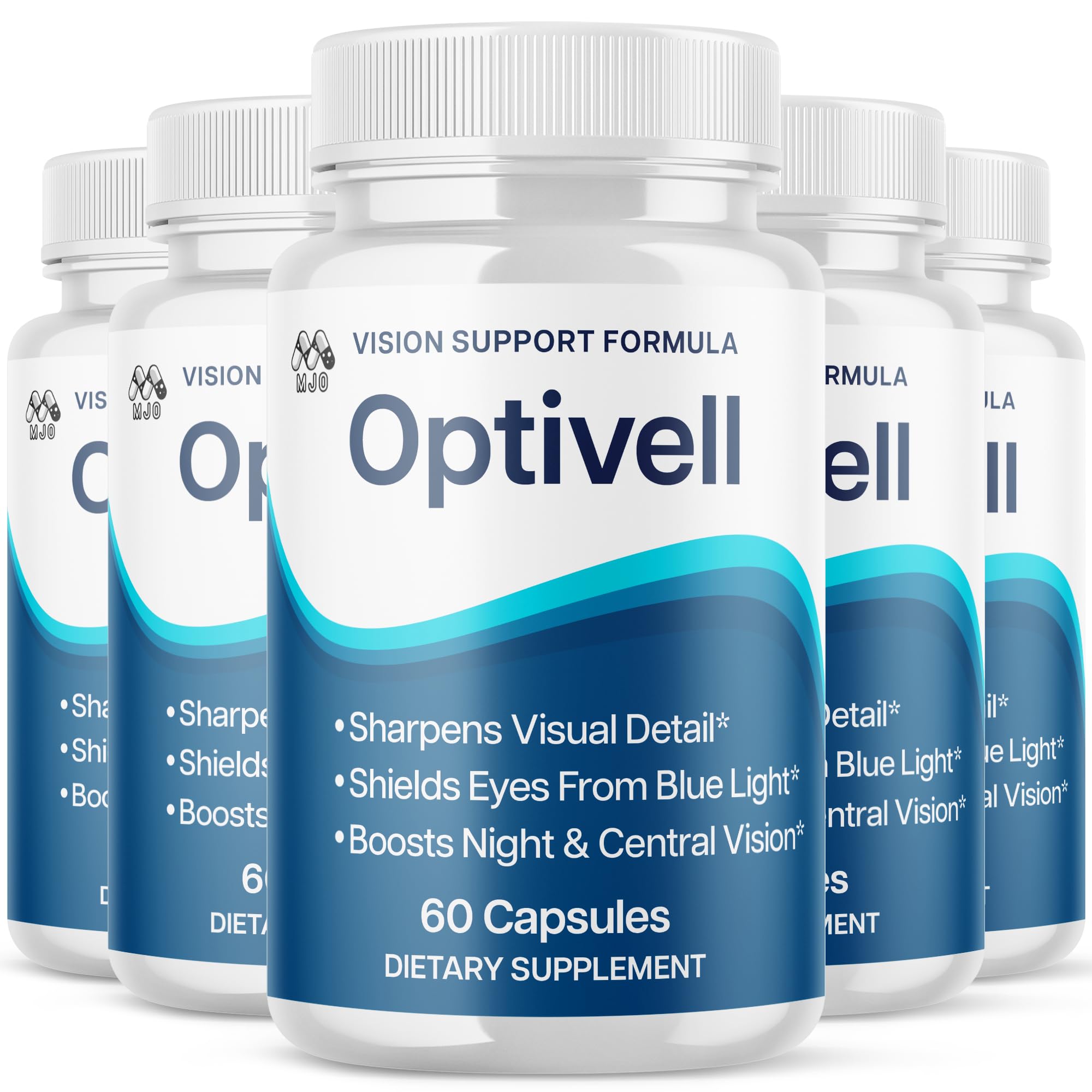 (5 Pack) Optivell Eye Capsules, Official Optivell Eye Vitamin Pills with All Natural Ingredients, Advanced Vision Formula Supplement Pills Supporting Ocular Health & Wellness Naturally (300 Capsules)