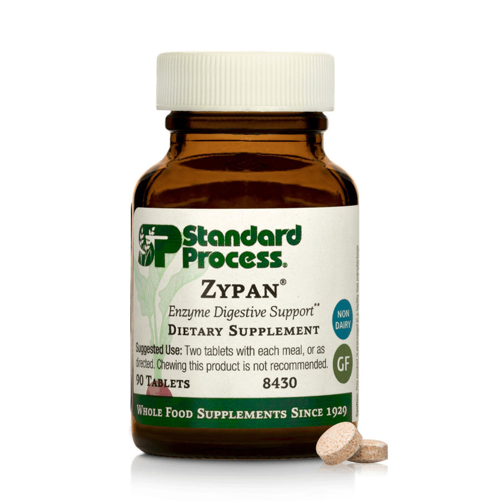 Standard Process Inc. Zypan - Digestive Health Support Supplement - HCI with Pancreatin, Betaine Hydrochloride & Pepsin - Macronutrient Digestion - 90 Tablets