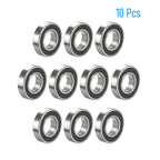 FOCMKEAS R10-2RS 10 PCS Deep Groove Ball Bearing ID 5/8"×OD 1-3/8 "×Width 11/32" Double Black Rubber Shielded Ball Bearing Chrome Steel P0 Z2 Bearing for Industrial Machine,Power Tools