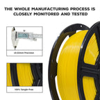 FLASHFORGE PLA Filament 1.75mm, 3D Printer Filament 1kg (2.2lbs) Spool, Dimensional Accuracy +/- 0.02mm, 3D Printing Filament Easy to Use and Fits for Most FDM 3D Printers (Yellow)
