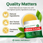 OWELL Naturals Drawing Salve Ointment for Boil & Cyst Removal, Deep Ingrown Hair, Splinter Remover, Bug Spider Bites, Bee Sting, Mosquito Itching, Poison Ivy