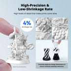 ANYCUBIC Water Washable ABS-Like Resin 3.0, 3D Printer Resin, High Toughness and High Precision, Easy to Post-Process, Low Odor, Wide Compatibility for All LCD 3D Printers (HD Grey, 1kg)