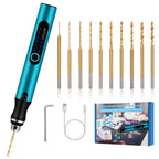 Uolor 3-Speed Cordless Mini Drill Pen, Rechargeable DIY Electric Hand Drill with 10 Small Drill Bits, Micro Drill Set for Jewelry Making Stone Plastic Resin Keychains