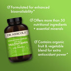 Dr. Mercola Whole-Food Complex with Added Multivitamin Plus Vital Minerals - Supports Nutrition & Immune Support - Bioavailable - GMO Free - 240 Tablets (30 Servings)
