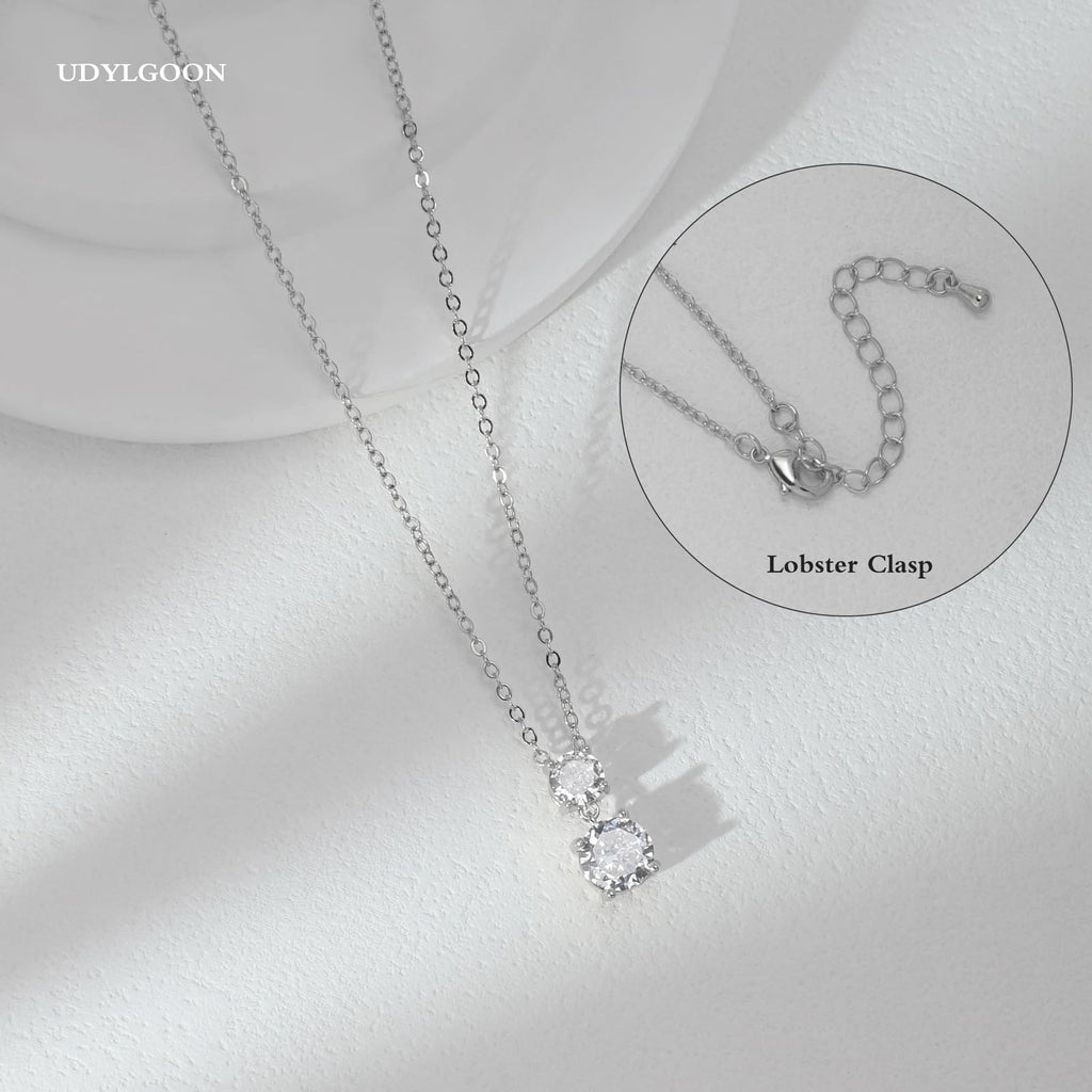 3-Piece Cubic Zirconia Wedding Jewelry Set for Women Bride Bridesmaid Gift
