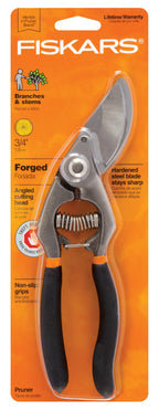 Fiskars Forged Steel Bypass Pruning Shears, Garden Tools, 3/4" Cut Capacity