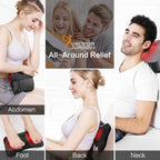 VIKTOR JURGEN Shiatsu Back Massager Heat for Pain Relief, Leather Black