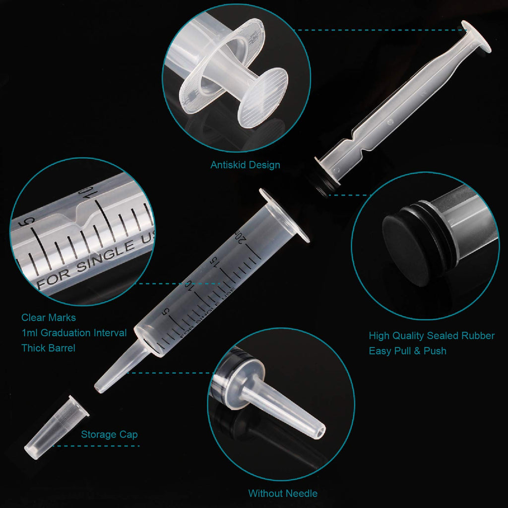 20ml Plastic Oral Syringe Without Needle for Liquid Lab Medicine Dropper