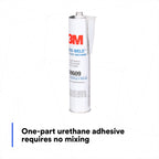 3M 08609 Window-Weld Super Fast Urethane Windshield Adhesive, High-Strength Fast-Curing One-Part Auto Glass Sealant, 10.5 fl oz (310 mL) Cartridge, Black